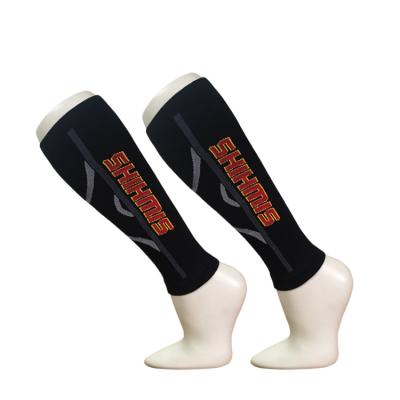 China Antibacterial 768 Customs Logo Football Calf Compression Sleeves Sports Socks Football Legless for sale