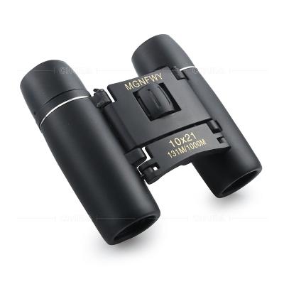 China 10X21MM Zoom Plastic Folding Binocular With Night Vision For Traveling for sale