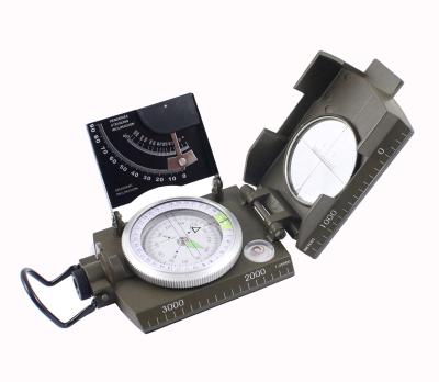 China Green color zinc alloy multifunctional sling military compass for sale