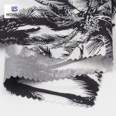 China 100% breathable rayon prints digital printing fabric with coconut tree pattern for summer womenswear for sale