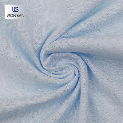 China 100%Cotton Breathable Wheat Fabric Fashion Jacquard Ears Single Sided Knitting Fabric 140G/M2 Breathability for sale