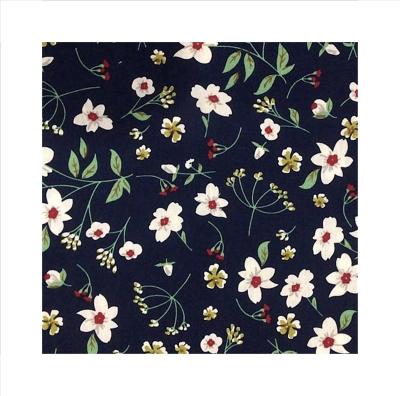 China Summer Popline Cotton Fabric Anti-static Cool Cvc Printed Polyester Floral Running Fabric for sale