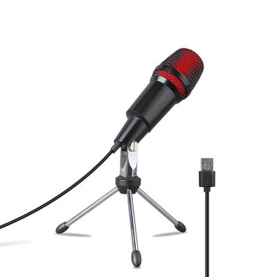 China Universal Economic Desktop Computer Mobile Phone Game Singing K Song Conference Live Broadcast USB Condenser Microphone for sale