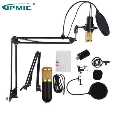 China Professional Handheld Microphone Bm-800 Condenser Microphone Microphone With BM-800 Shock Mount For Braodcasting Radio Singing for sale