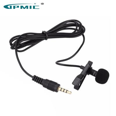 China Hot Sale Headset Microphone 3.5mm Portable Mini Wired Tie Clip Mic For Lectures Teaching Lecture Guide Lapel Lavalier Microphone for sale