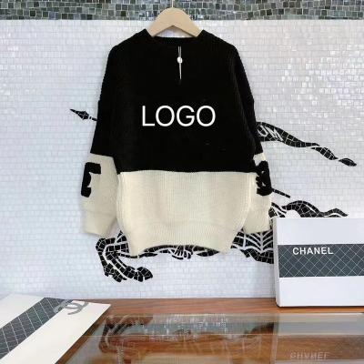 China 2021 Autumn Girls Sweater Anti Shrink ODM OEM OEM Customized Knitted Pullover Top Kids Long Sweaters Girls Sweaters Kids Custom Logo for sale