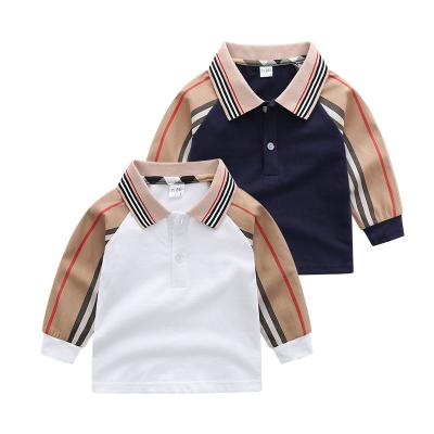 China Children's top lapel of autumn T-shirt baby girl casual breathable long-sleeved polo shirt basing shirt Amazon Tiktok polo1 wholesale for sale