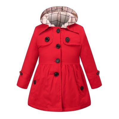 China 2021 new small and medium girls viable hot sale autumn British winter jacket anorak girls for sale