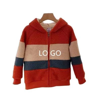 China Wholesale Soft Kids Lambswool Jackets Boy Girl Winter Coats Amazon Tiktok CIA Hot Sale 112413 Zipper Kids Coats Custom Jackets for sale