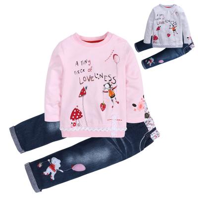 China Sweetly 2021 new style children's clothing foreign style autumn girl's casual two-piece sets for sale