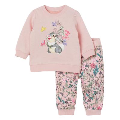 China Girl's Soft Excellent Quality Long Sleeve 100% Pure Cotton Breathable And Comfortable Sets for sale