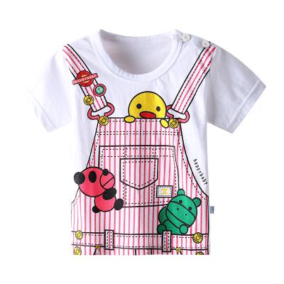 China 2022 Cartoon Character Viable Cute Multi Colors Summer T-shirt Organic Cotton T-shirt for sale