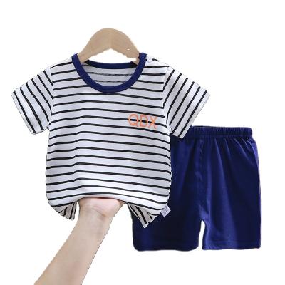 China Cotton Casual Spring Summer Baby Boy Clothes Suit 2 Pieces Short T-shirt T-shirt for sale