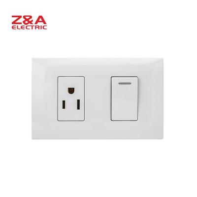 China PC + AH2213.3W Copper Wall Switch Italy Europe American Standard Socket Light Home for sale