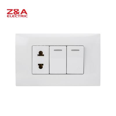 China PC + AH2312 Copper Wall Switch American Standard Italy Europe Socket Light Home for sale