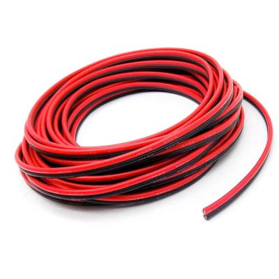 China Heating Soft silicone wire Flat Ribbon Parallel Red/Black 10AWG/12AWG/14AWG/16AWG/18AWG Twin silicone cable for sale