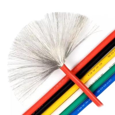 China Household High Voltage Flexible Single Core 0.06mm Silicone Rubber Coated Copper Wire Battery Cable Silicone Wire and Cable for sale