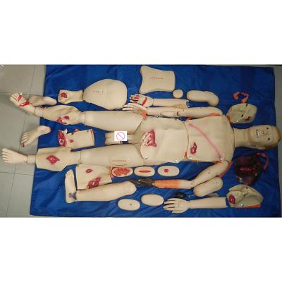 China Medical care teaching multifunctional life-size trauma nursing care manikin, caregiver model, wound care for sale