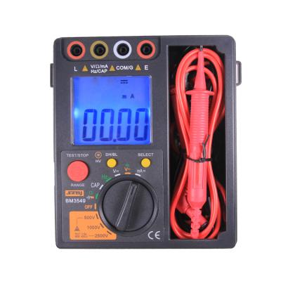 China BM3549 Digital Insulation Resistance+Measure Voltage Insulation Resistance Tester 500V 1000V 2500V Megohmmeter Flip Board for sale