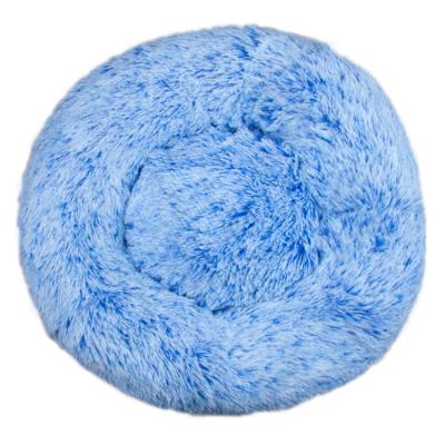 China Jhome Breathable Pampers Large 70cm Anti Slip RTS Eco Friendly Warm Pet Bed Soothing Donut Luxury Fluffy Pet Bed Ultra Soft Faux Fur For Dog for sale