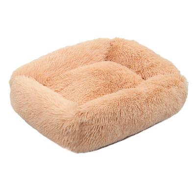 China Jhome Breathable Pampers 55*45cm Rectangle Dog Bed Fluffy Washable Calming Pet Medium Warm Luxury Dog Bed Dropshipping Eco Friendly for sale