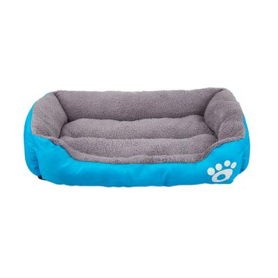 China Breathable Jhome Pets Manufacturer Custom Logo All Weather Comfortable Dog Bed Double Sided Rectangle Dog Bed Factory Breathable Dual Use for sale