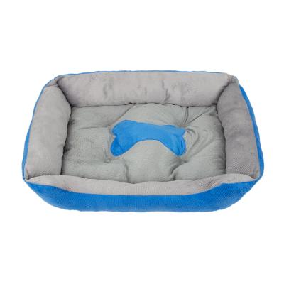 China Jhome Breathable Pampers Bone All Weather Design Cozy Dog Bed Dropshipping Rectangle Pet Bed Comfortable Breathable Nest Soft Washable for sale