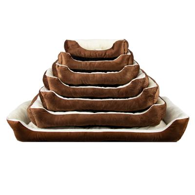 China Jhome Breathable Pampers Bone Custom Made Comfortable Design All Weather Rectangle Pet Bed Nest Softly Washable for sale