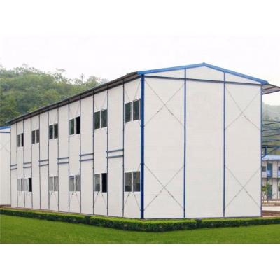 China Lightweight Wateproof Soundproof Double Floor Prefab Sandwich Panel Building House For Worker Accommodation for sale