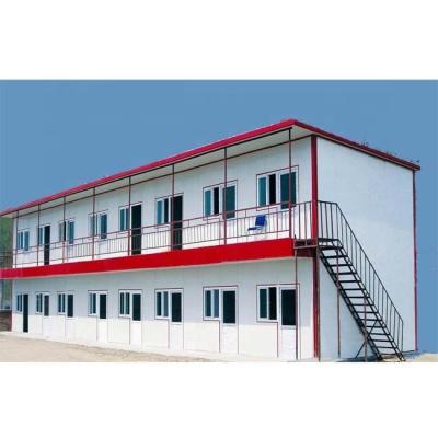 China Modern Economic Type Large Span Steel Structure Rock Wool Sandwich Panel Prefab T House for sale