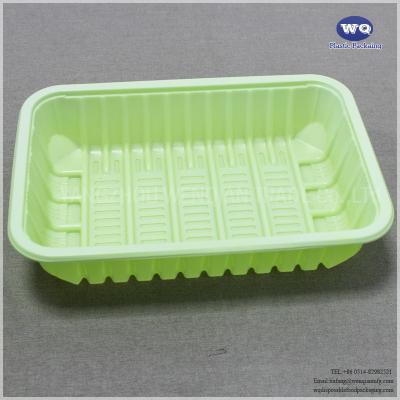 China Disposable Plastic Fruit And Vegetable Packing Tray,Reusable Food Containers meat plates,Microwave Catering Service Tray for sale