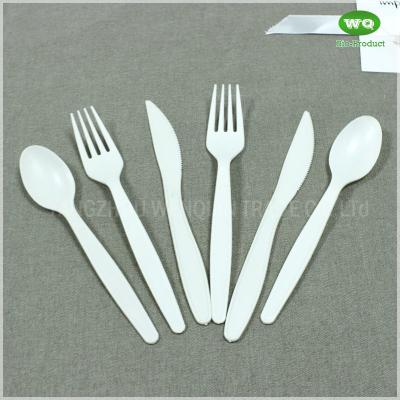 China 7 Inch CPLA Knife Spoon Fork Sets-Factory directly sale Biodegradable Disposable Utensils- Eco Friendly Reusable Cutlery for sale