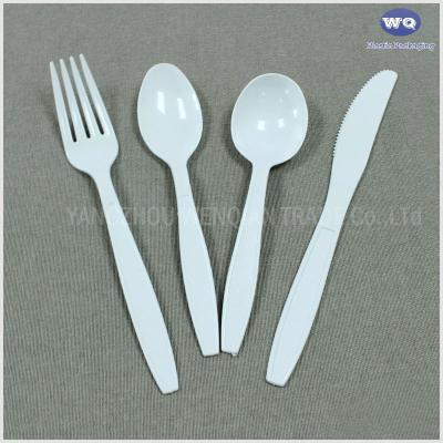 China 6inch Medium Weight White Disposable Plastic Cutlery Kits-Heavyweight Disposable Plastic Utensils Plastic Silverware for sale