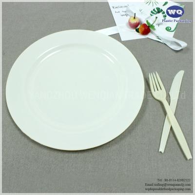 China Wholesale 10.25 Inch  Plastic Plates, Heavy Duty Disposable Plates,best customer service elegant gold plastic plates for sale