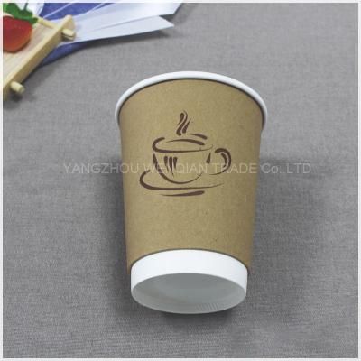 China 13.5oz Disposable  Double Wall Paper Coffee Cups Custom Printed , Disposable To Go Coffee Portable Disposable Hot Cups for sale