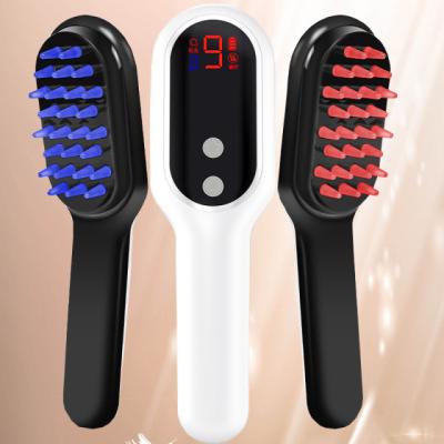 China 2021 Nondisposable Best Selling Red and Blue Light Therapy Electric Combs Regrowth Paint Phototherapy Head Massage Brush for sale