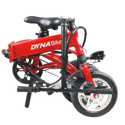 China Aluminum Alloy Dynavolt Lightweight 12 Inch Mini 2 Wheel Folding E Bike for sale