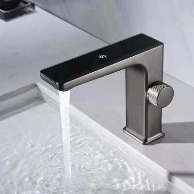 China Thermostatic Faucets Household Function Thermostatic Single Hole Deck Mounted Bathroom Wash Basin Faucet Hot And Cold Mixer Tap for sale