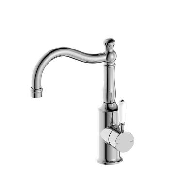 China Metered Faucets Antique Vintage Bathroom Design Single Hole Deck Mounted Basin Faucet Sink Wash Basin Mixer Tap for sale