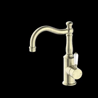 China Metered Faucets Antique Vintage Solid Brass Luxury Single Handle Basin Mixer Tap Sanitary Ware Basin Faucet 360 Rotatable for sale