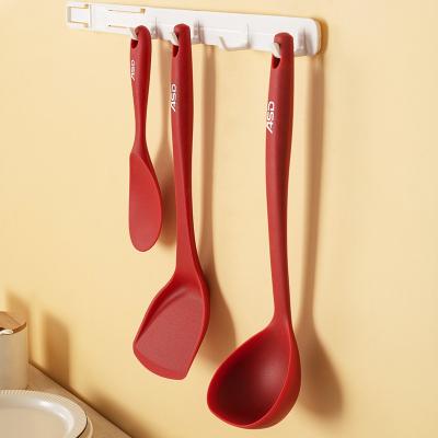 China Sustainable 3 Pieces Set Food Grade Silicone Cooking Utensil Kitchenware Accessories Set Utensils for sale