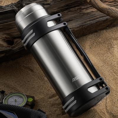 China PORTABLE Double Wall 304 Stainless Steel Mountaineering Vacuum Outdoor Sports Water Bottle Flask Jug With Rope Belt for sale