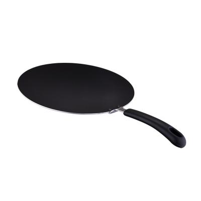 China Dia.36cm Workable Black Flat Bottom Round Non Stick Aluminum Pan Pancake Pan for Pancake tawa dosa for sale