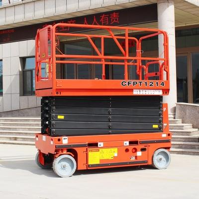 China AC Motor and OEM Service Electric Scissor Lift 500lb 705lb 1200lb Aerial Work Platforms for sale