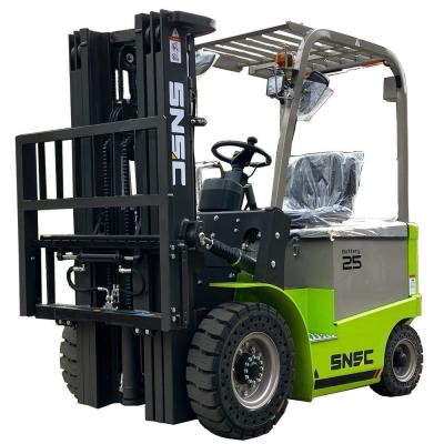 China 4 Wheel Electric Forklift Trucks 1.5ton 2ton 2.5ton 3ton 3.5tib Battery With Adjustable Cab Location for sale