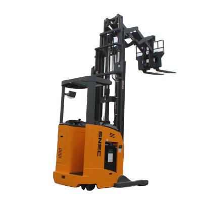 China Smooth Material Handling SNSC 1500kg 2000kg Electric Reach Forklift  Double Scissor for sale