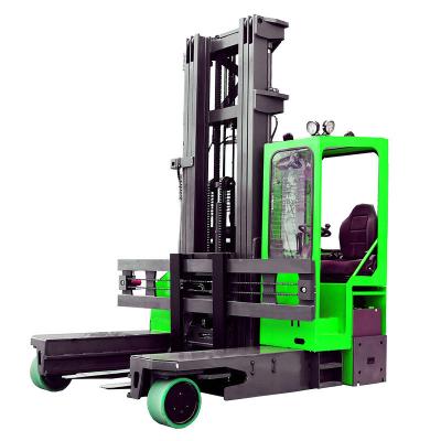 China 3Ton 4Ton Electric Multi Directional Forklift With Closed Cabin And USA CURTIS Controller for sale