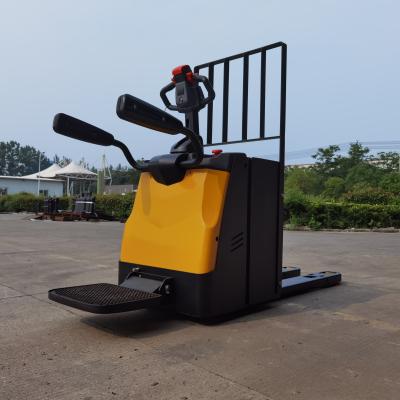 China 1.8 Ton 2 Ton Electric Walkie Rider Pallet Truck Trolley with Optional Backrest Steering EPS for sale