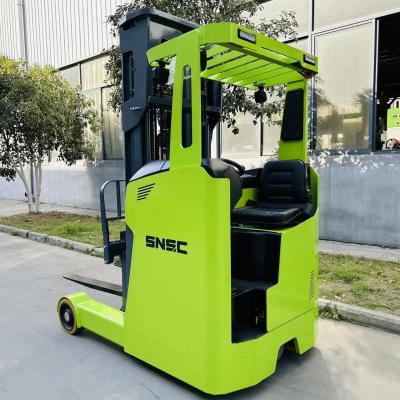 China SNSC 2ton Capacity Max Lift Height 6m 8m 10m 12m Narrow Aisle Montacargas Double Reach Truck Forklift for sale