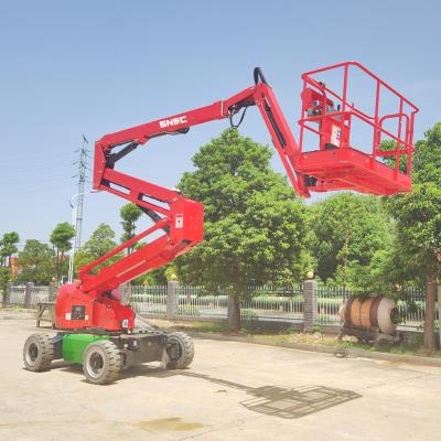 China Rear Wheel Drive Hydraulic Articulating Boom Lift for Smooth Construction Lifting for sale